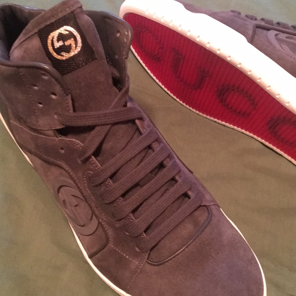 RARE GUCCI HIGH TOPs in PLATINUM